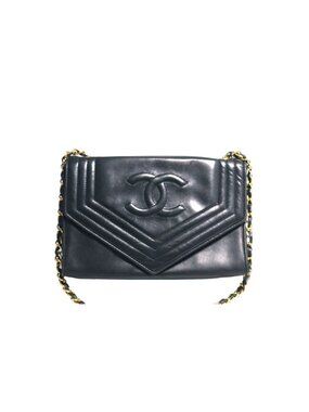 Chanel 0 CC Logo GD Leather Chain Shoulder